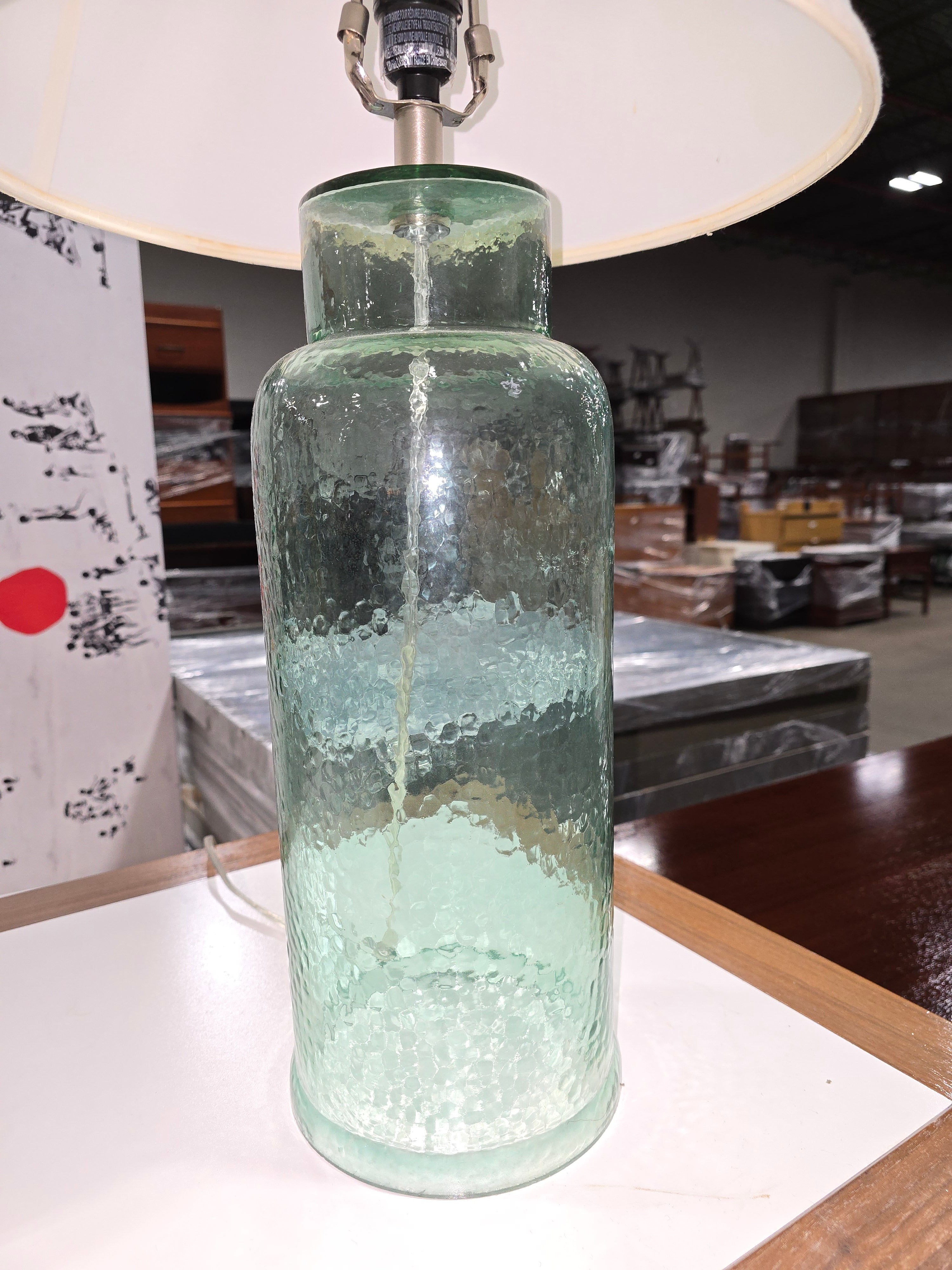 Sea Green Glass Lamp