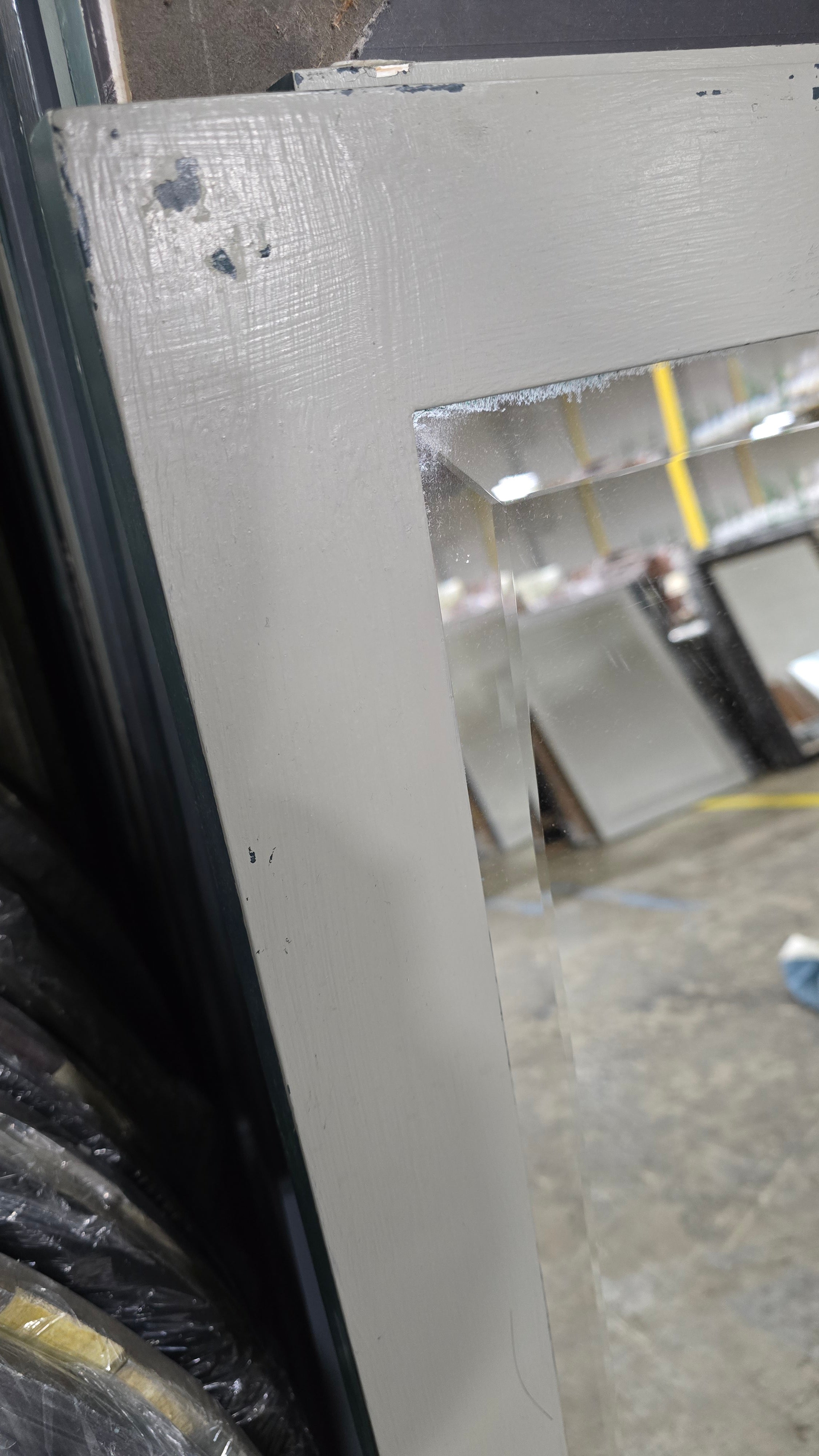 Matte Silver Frame Mirror- 36" X 36"
