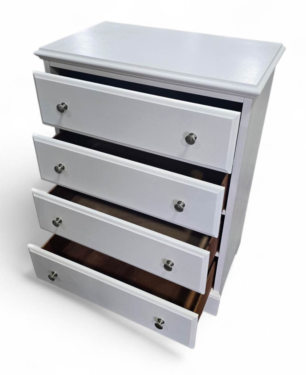White 4-Drawer Chest