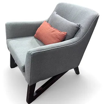 Stylish Modern Gray Bucket Accent Chair