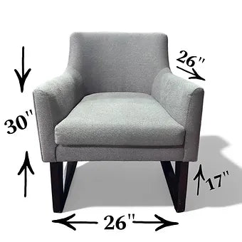 Stylish Modern Gray Bucket Accent Chair