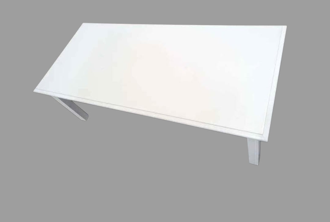 White Wooden Coffee Table – 48"W x 22"D x 16"H