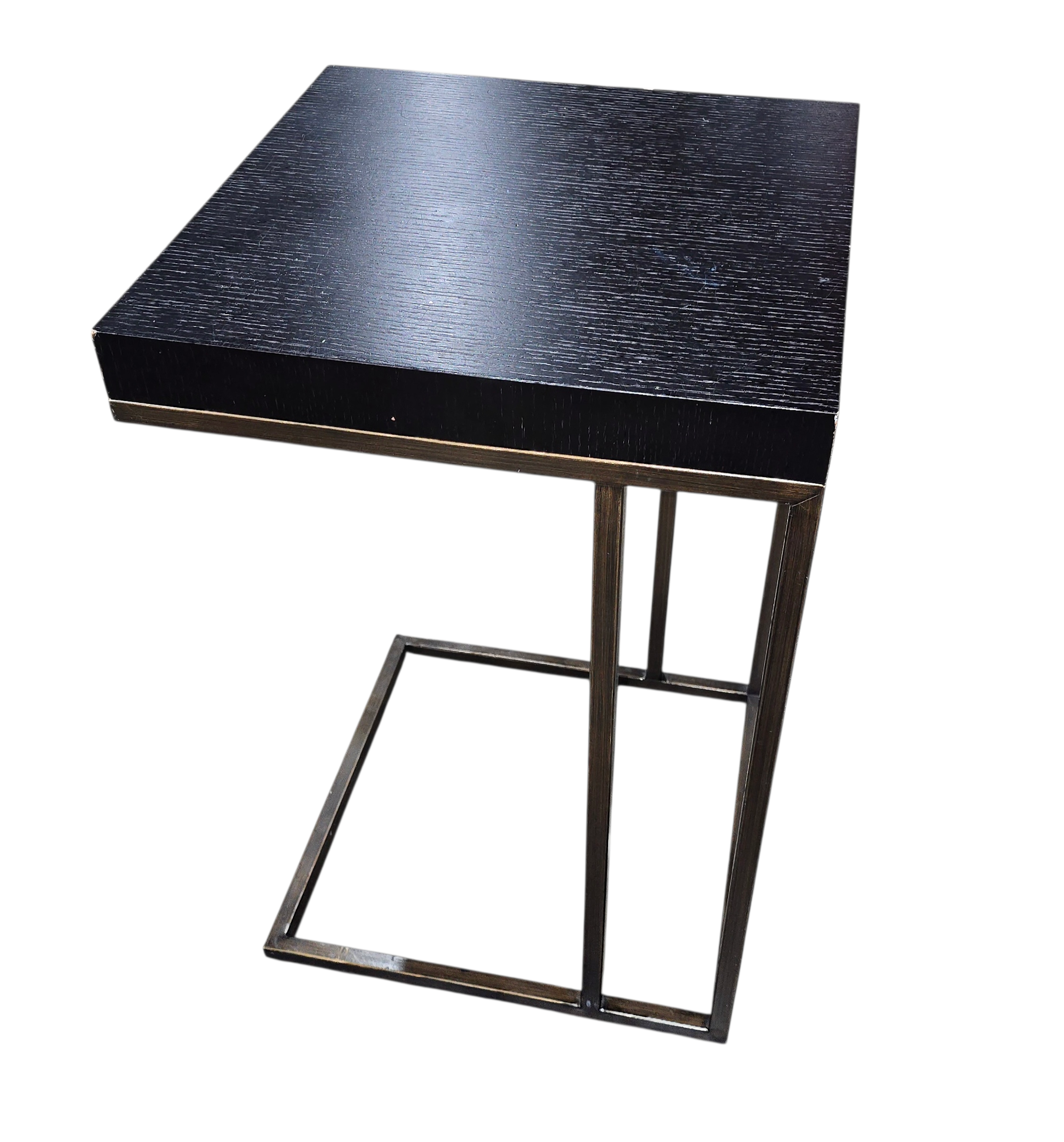 Close-up of dark brown tabletop surface detail