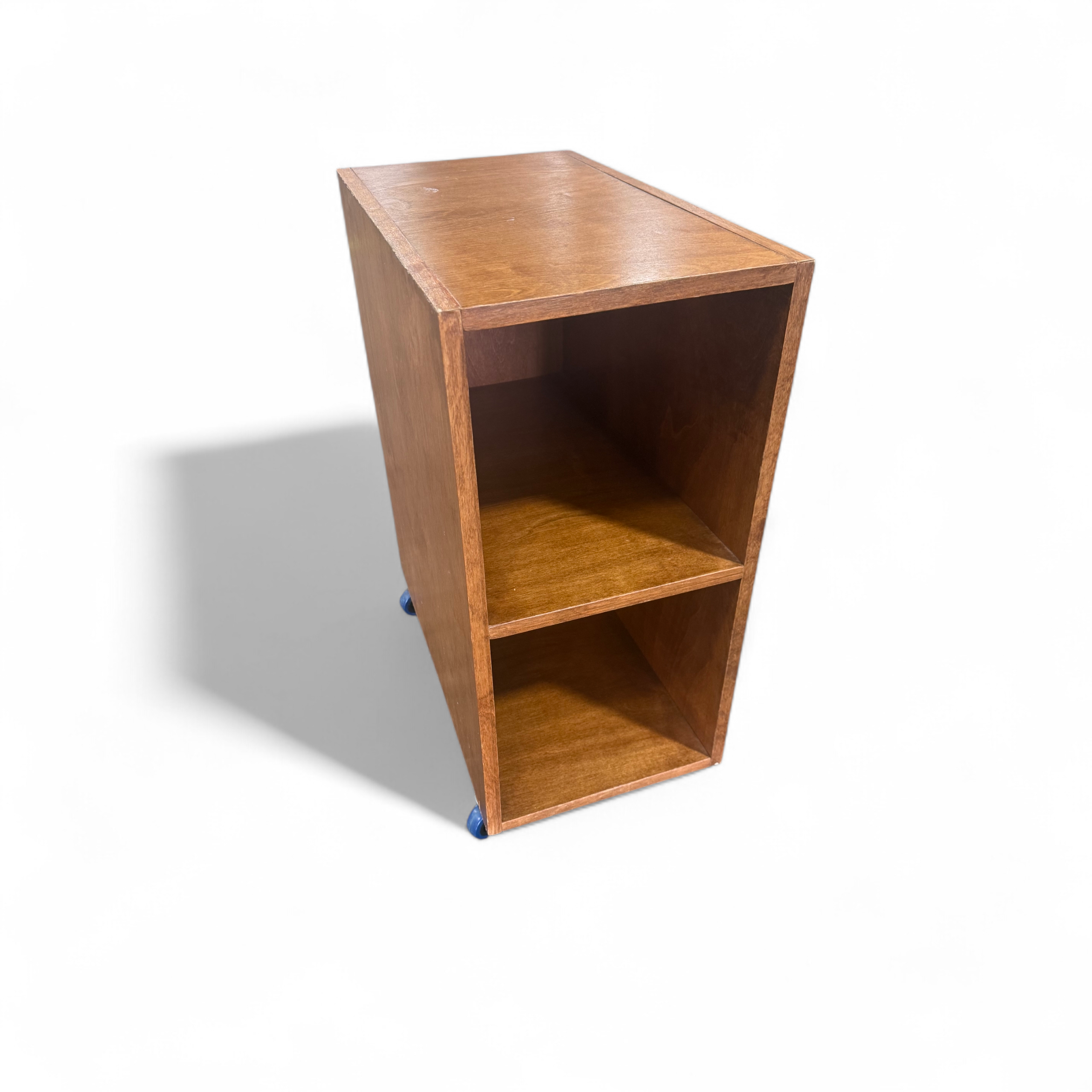 SHL close-up of top surface and shelf details on wooden storage unit, used and in good condition