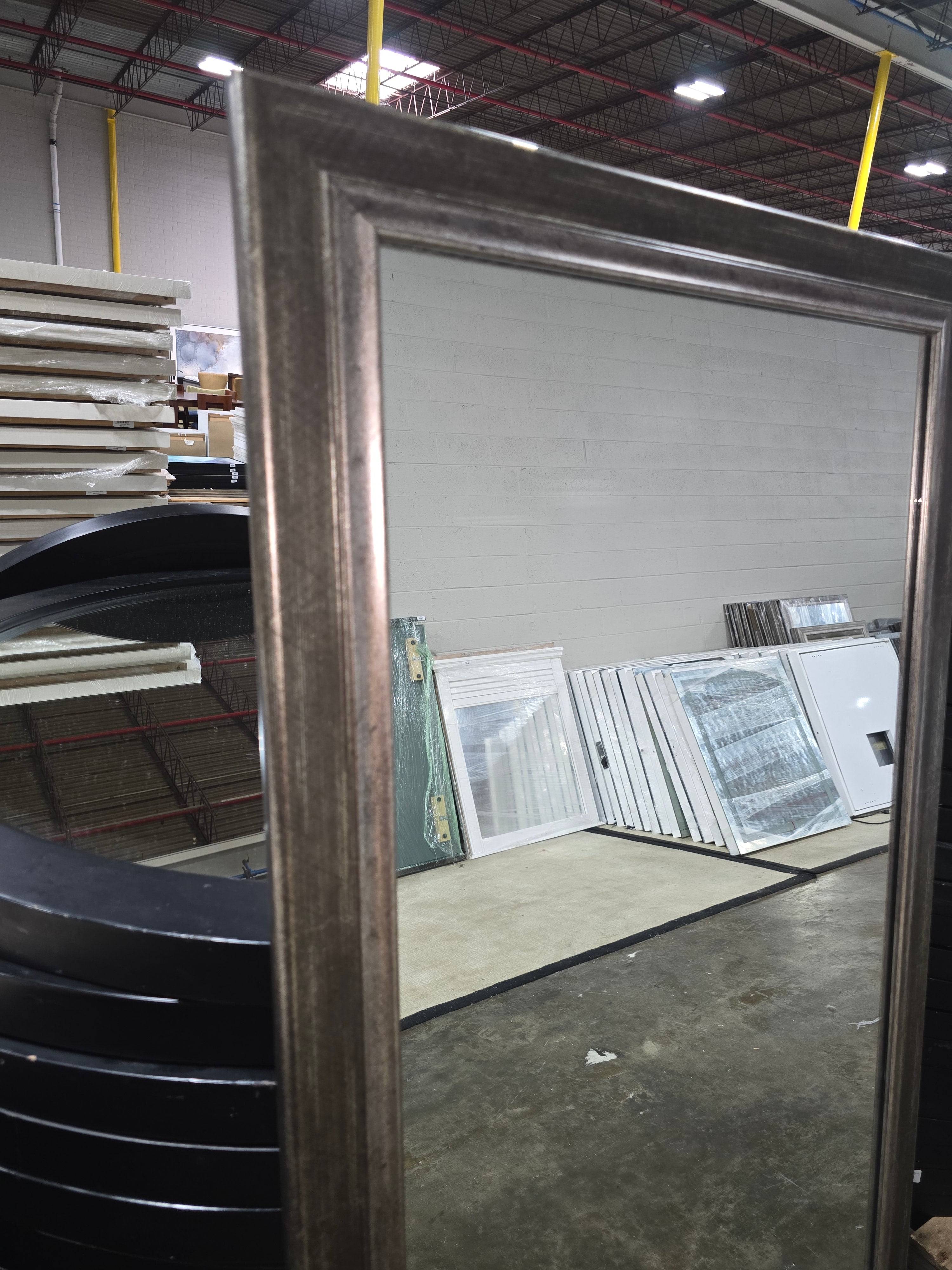 SHL dark gray full length wall mirror with contemporary frame detail measuring 24.75 x 59.75