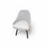 Front view of gray swivel dining chair used from SHL in good condition