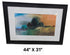 44x31 watercolor wall art with black frame – pre-owned hotel furniture liquidation Cartersville GA