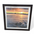 Framed 20x20 coastal sunset wall art print