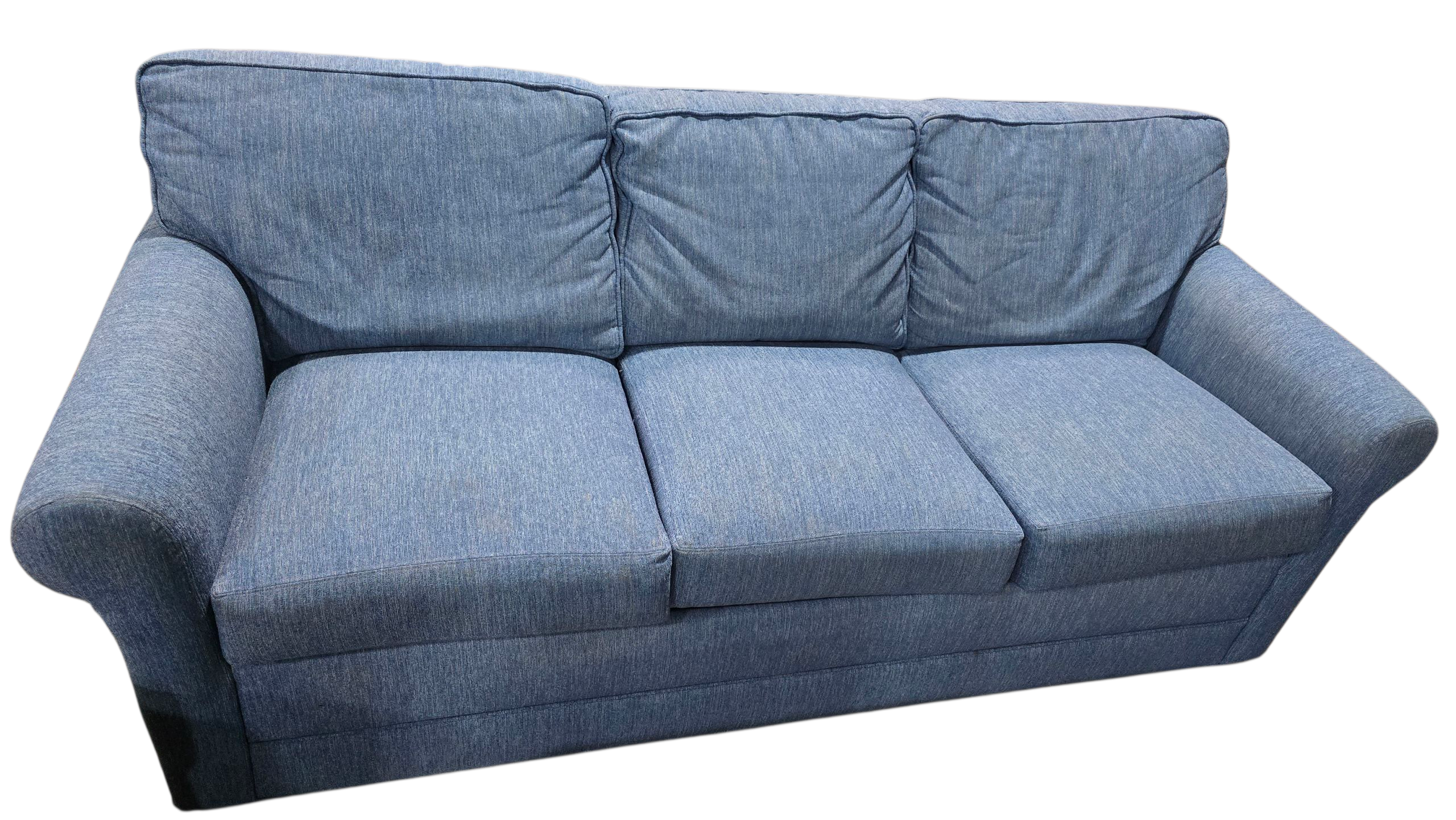 Kellex blue queen sofa sleeper open, used and in good condition