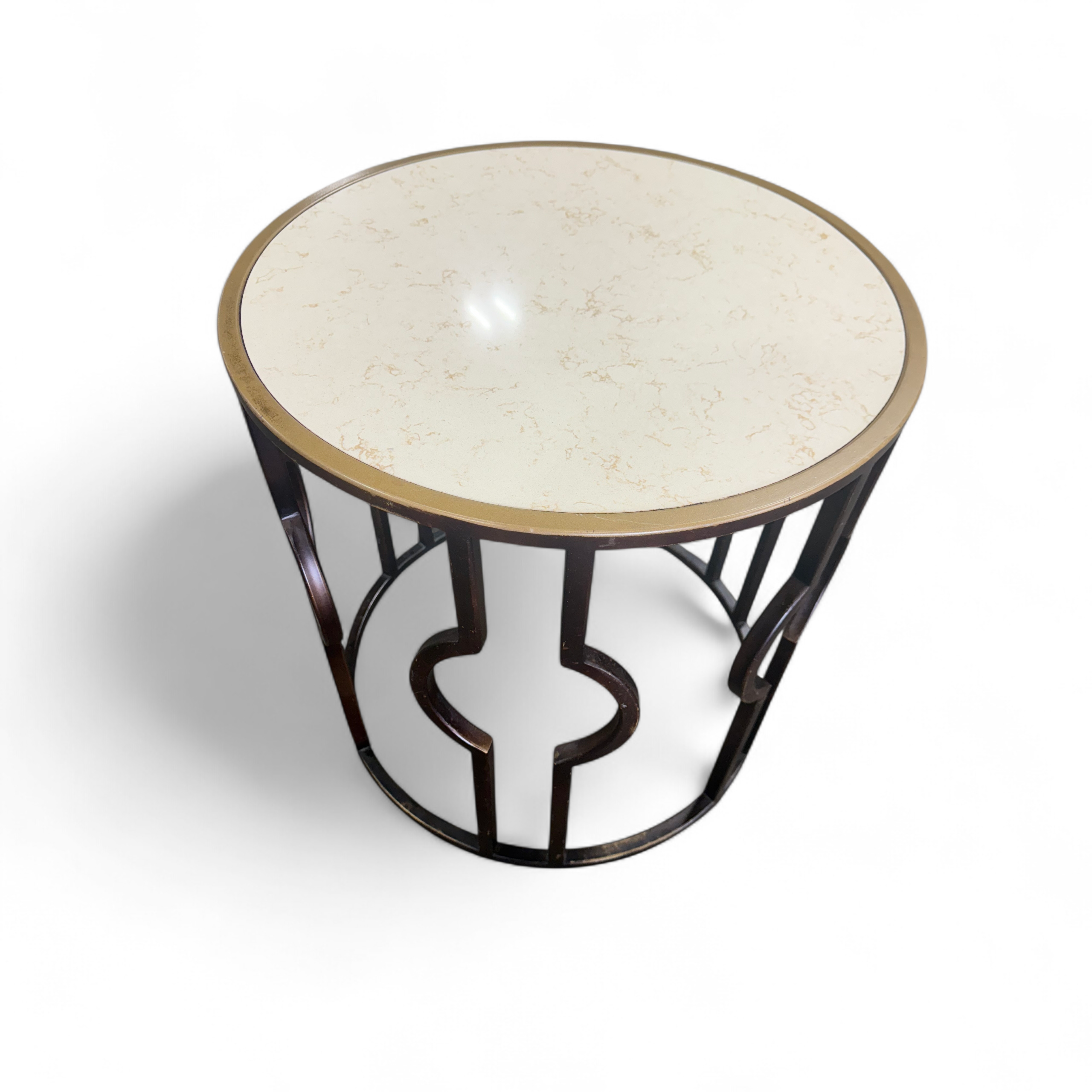 Granite Top Metal Side Table