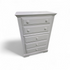 Used white chest of drawers, 5 drawers, coastal farmhouse style, from Southern Hospitality Liquidation, $195.