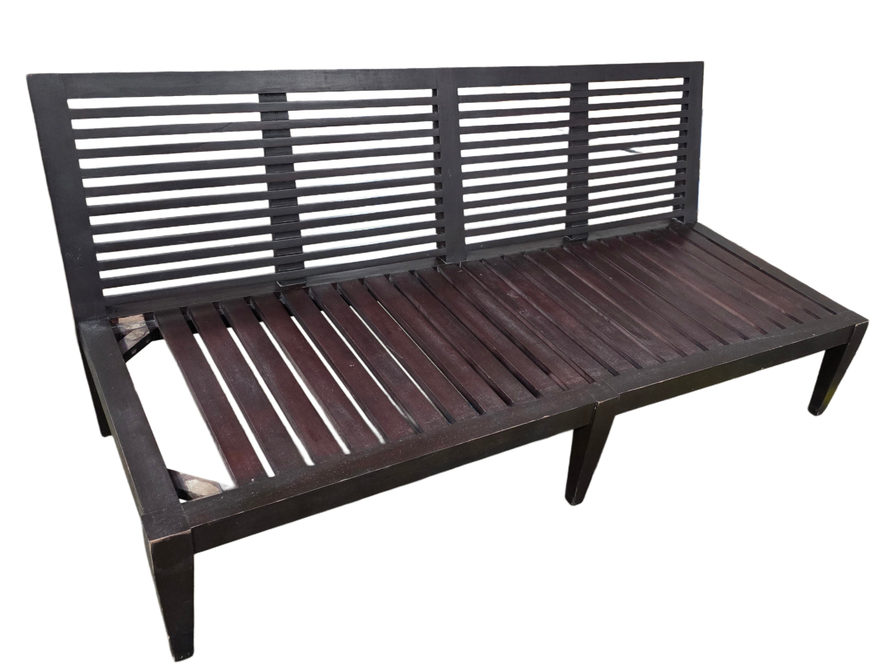 71x28.5 wooden outdoor bench– pre-owned hotel patio furniture liquidation Cartersville GA