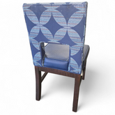 shl-dining-chair-blue-vinyl-patterned-back-18x19-back-view