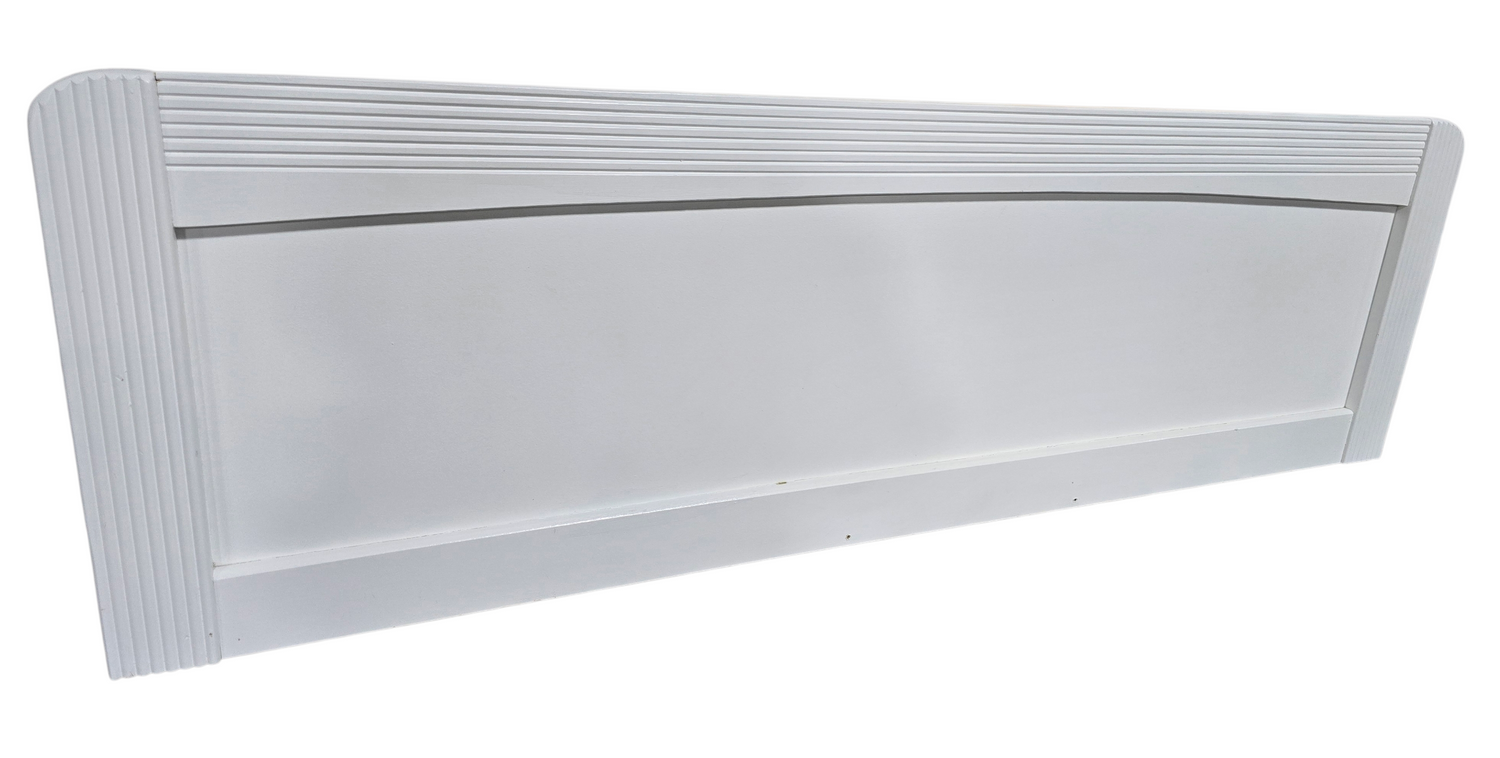 White Reeded Headboard- 78" X 24"