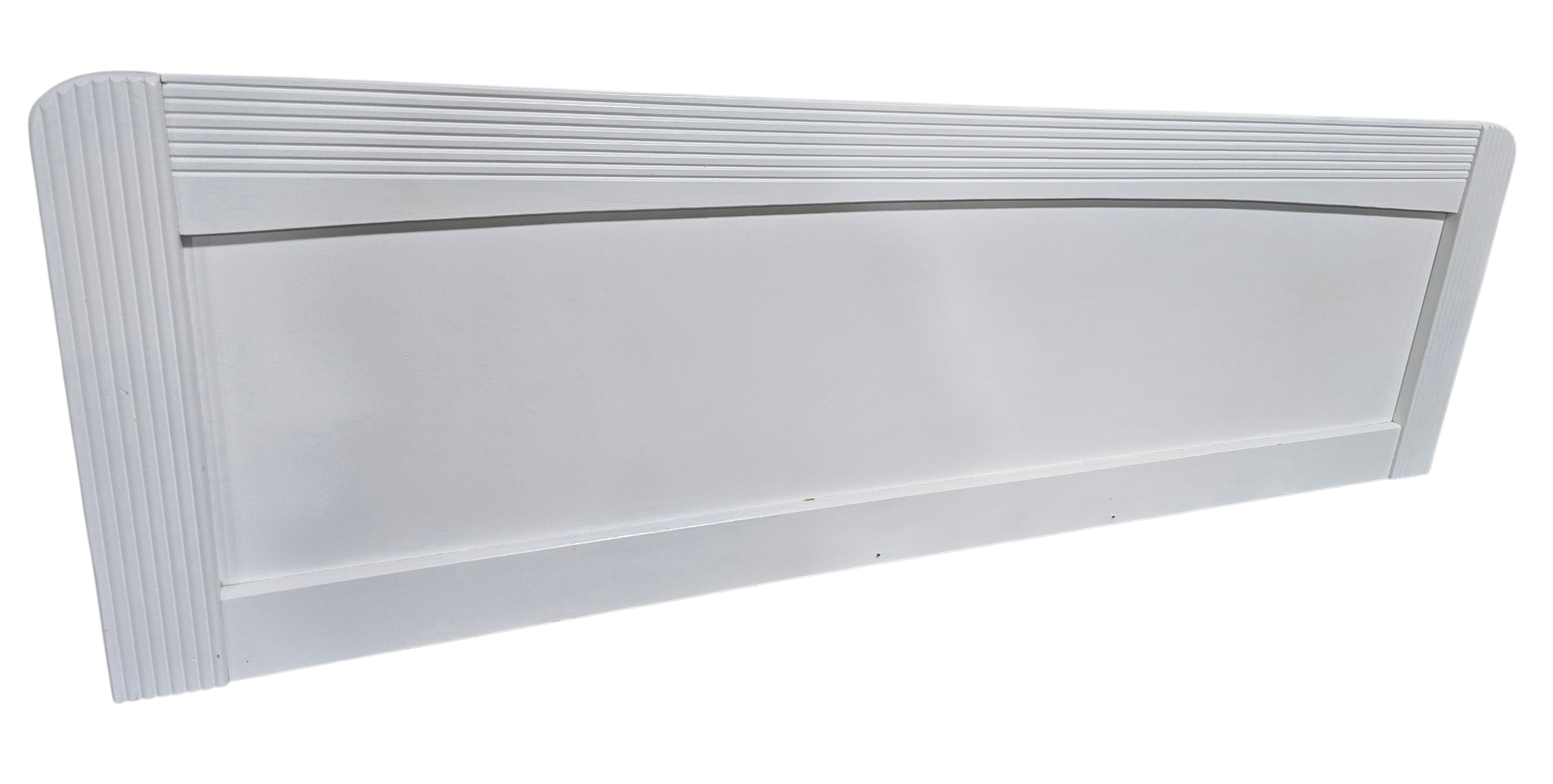 White Reeded Headboard- 78" X 24"