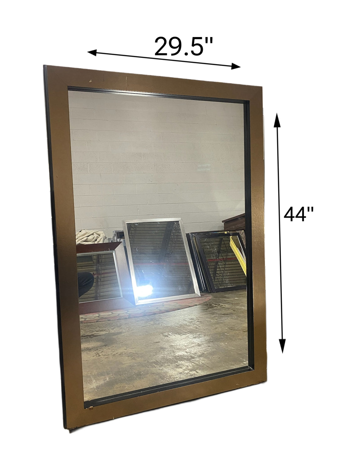 29.5&quot; x 44&quot; Silver Framed Used Full Length Mirror Available at Southern Hospitality Liquidation