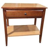 30 inch brown wooden nightstand with one drawer and lower shelf, available at Southern Hospitality Liquidation in Cartersville GA