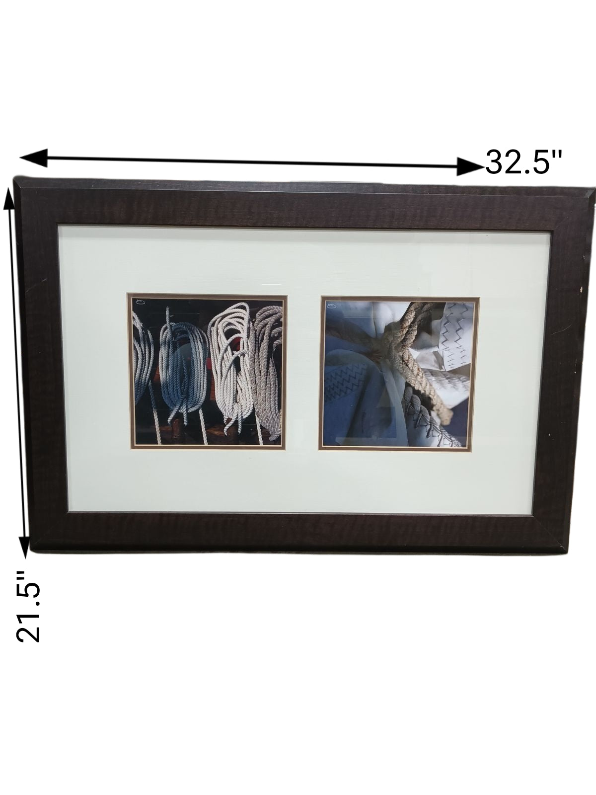 32.5&quot; x 21.5&quot; Nautical Themed Double Framed Used Wall Art in Cartersville Georgia