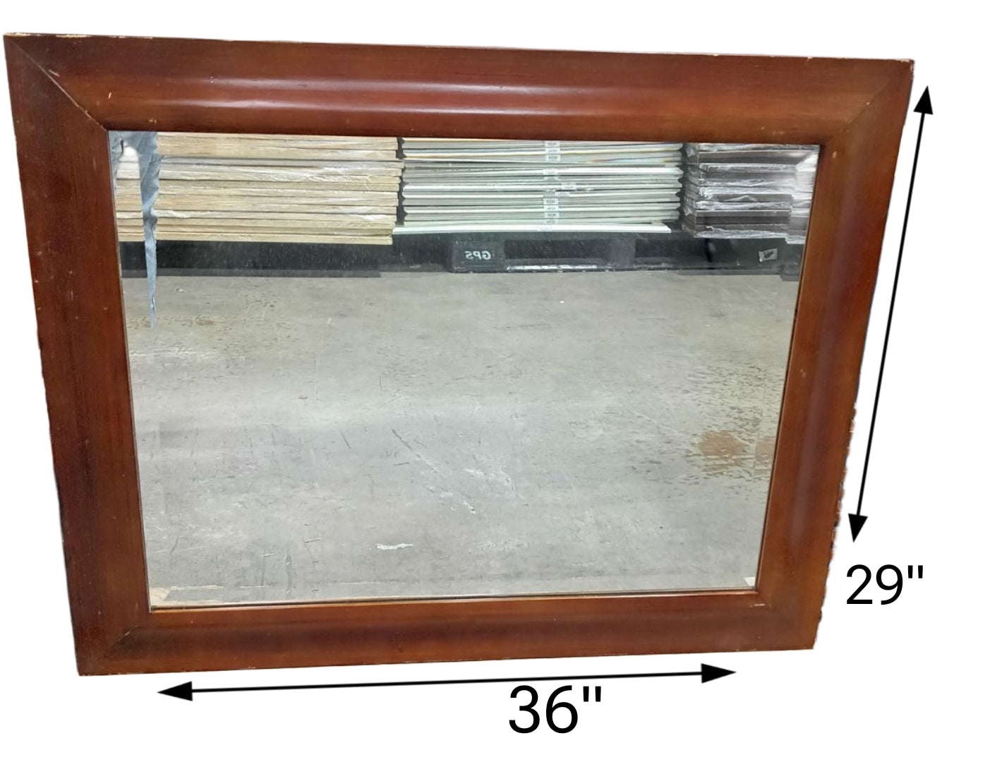 36&quot; x 29&quot; Wooden Framed Mirror located in Cartersville Georgia. 