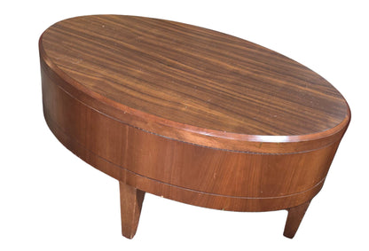 36 x 24 x 18 oval wooden coffee table with classic design, available at Southern Hospitality Liquidation in Cartersville GA