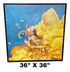 Affordable hotel art – 36x36" canvas of woman in yellow dress ocean scene, Cartersville GA