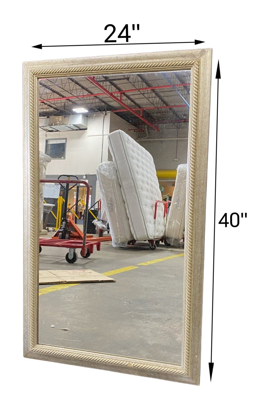 40&quot; x 24&quot; Gold Rope Full Length Used Mirror located in Cartersville Georgia 