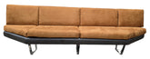 9ft brown wall-mount bench, 28 inch depth and 18.5 inch seat height, pre-owned hotel furniture from Southern Hospitality Liquidation in Cartersville GA