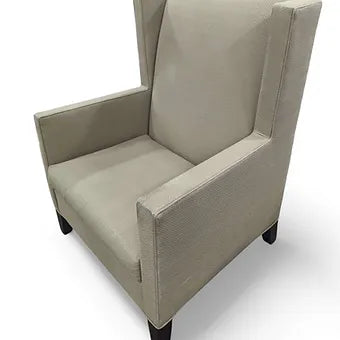 Beige Wingback Armchair