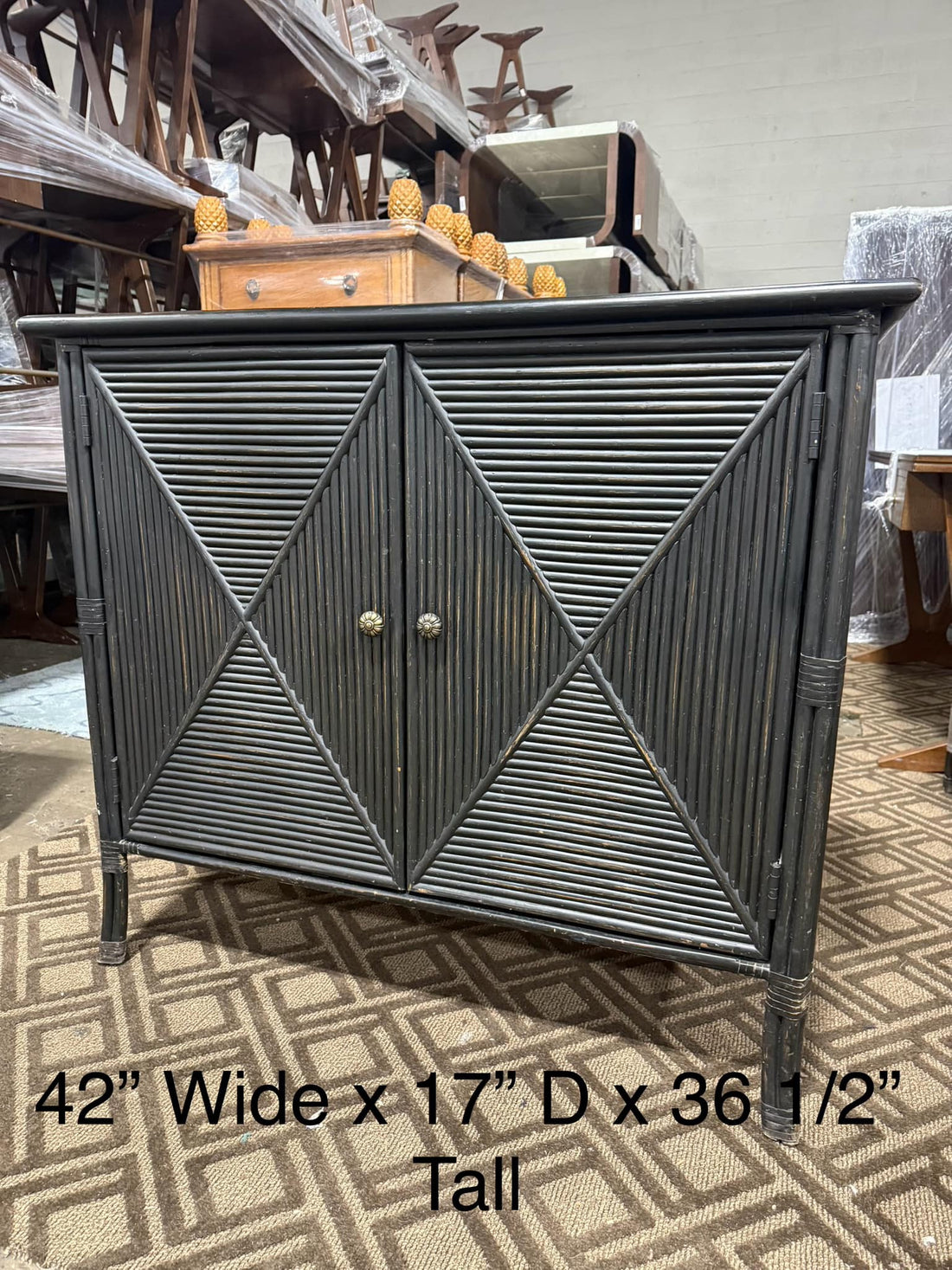 Black Entry Table or Wine Cabinet at Southern Hospitality Liquidation