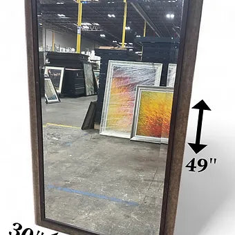 30 X 49 Brown Large Wall Mirror