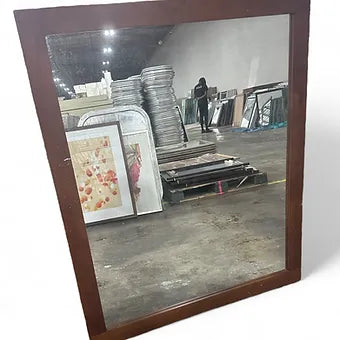 51&quot; X 42&quot; Wooden Wall Mirror Brown