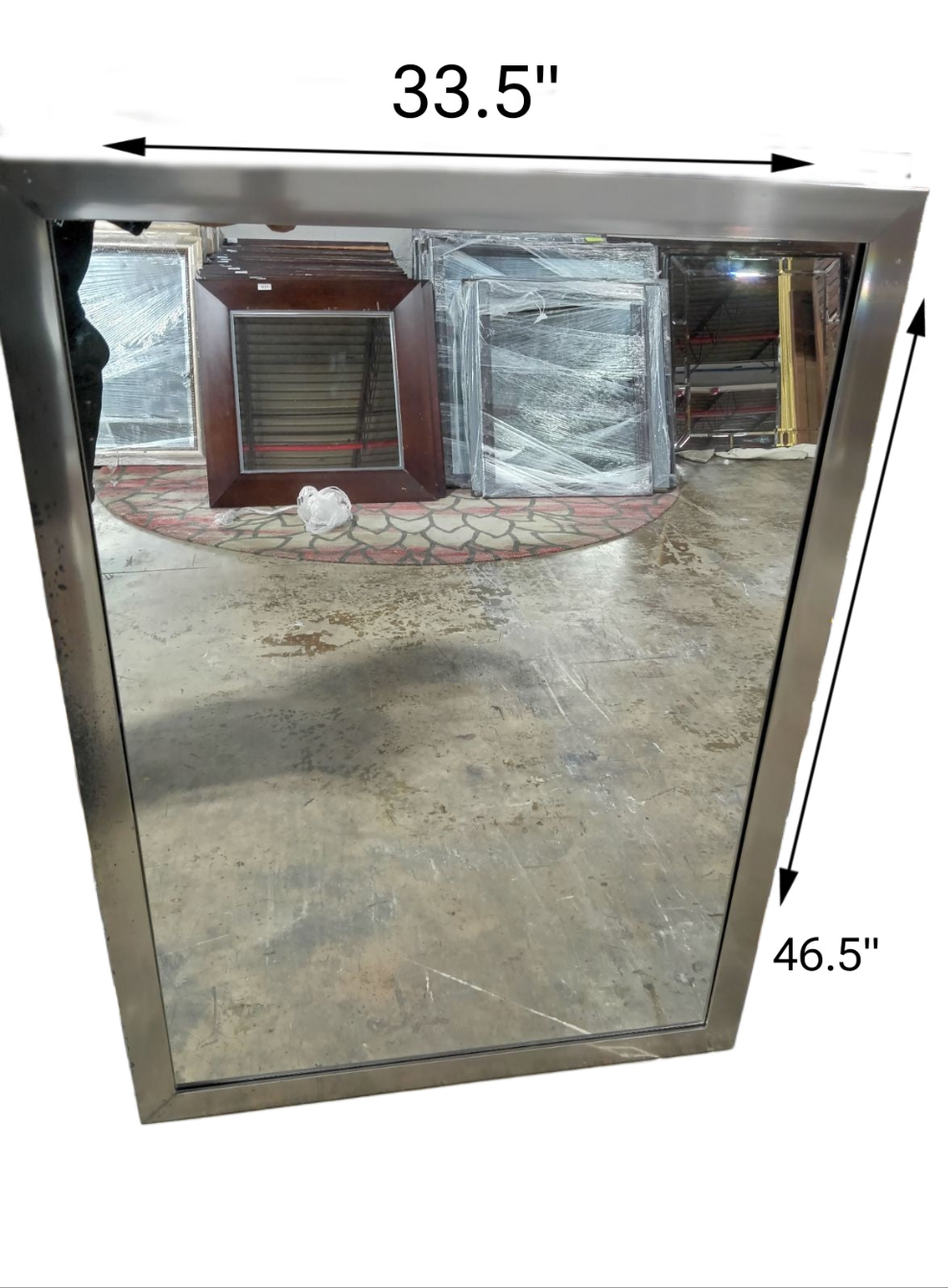 33.5 X 46.5 Plain Silver Mirror