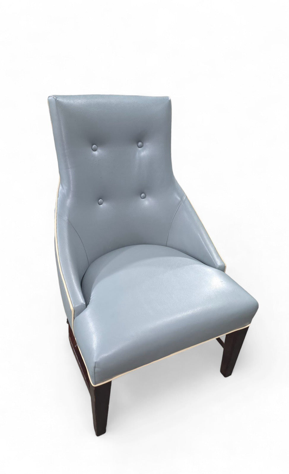 Light Blue Vinyl Dining Chair