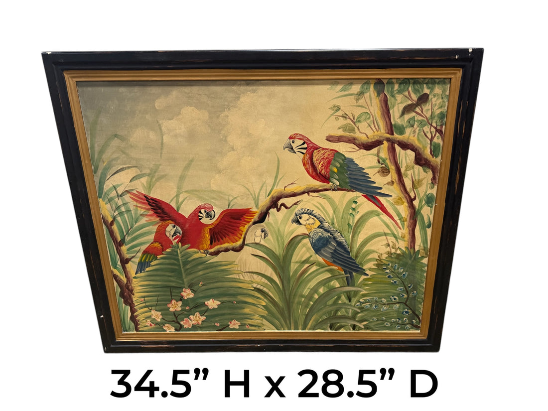 34.5" X 28.5" Parrots