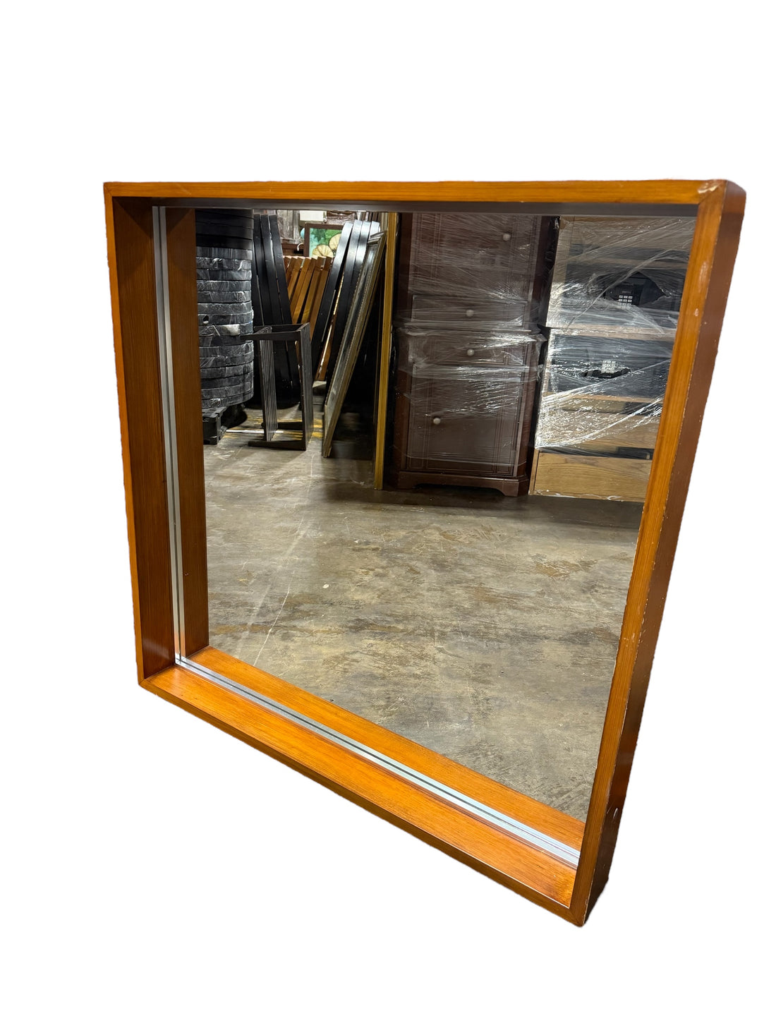 40" X 40" Wood Frame Mirror