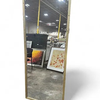 67 X 28 Gold Industrial Style Mirror