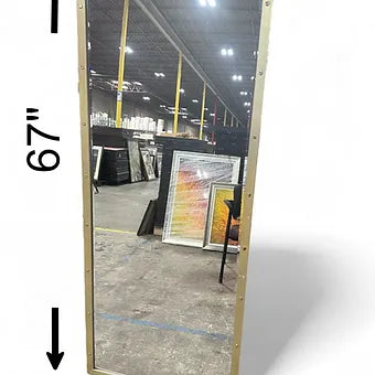 67 X 28 Gold Industrial Style Mirror