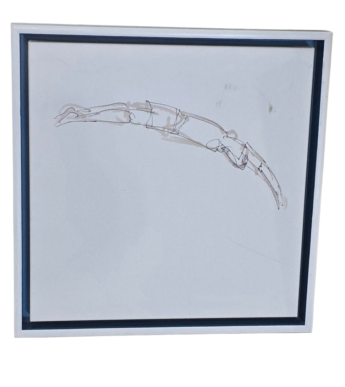 Man leaping canvas, a part of a three piece set.