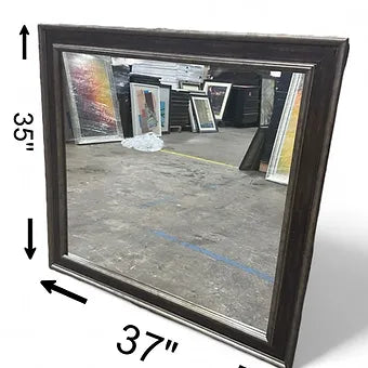 37 X 35 Brown Wall Mirror