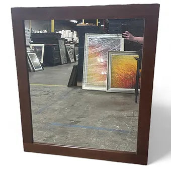 41 X 36 Wooden Brown Mirror