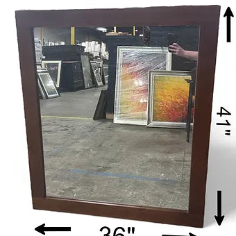 41 X 36 Wooden Brown Mirror