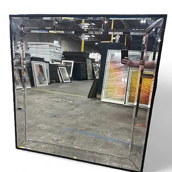 36 X 38 Black Mirrored Mirror