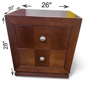 Small 2 Drawer Nightstand