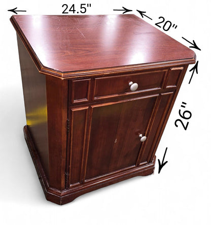 One Drawer With Cabinet Nightstand