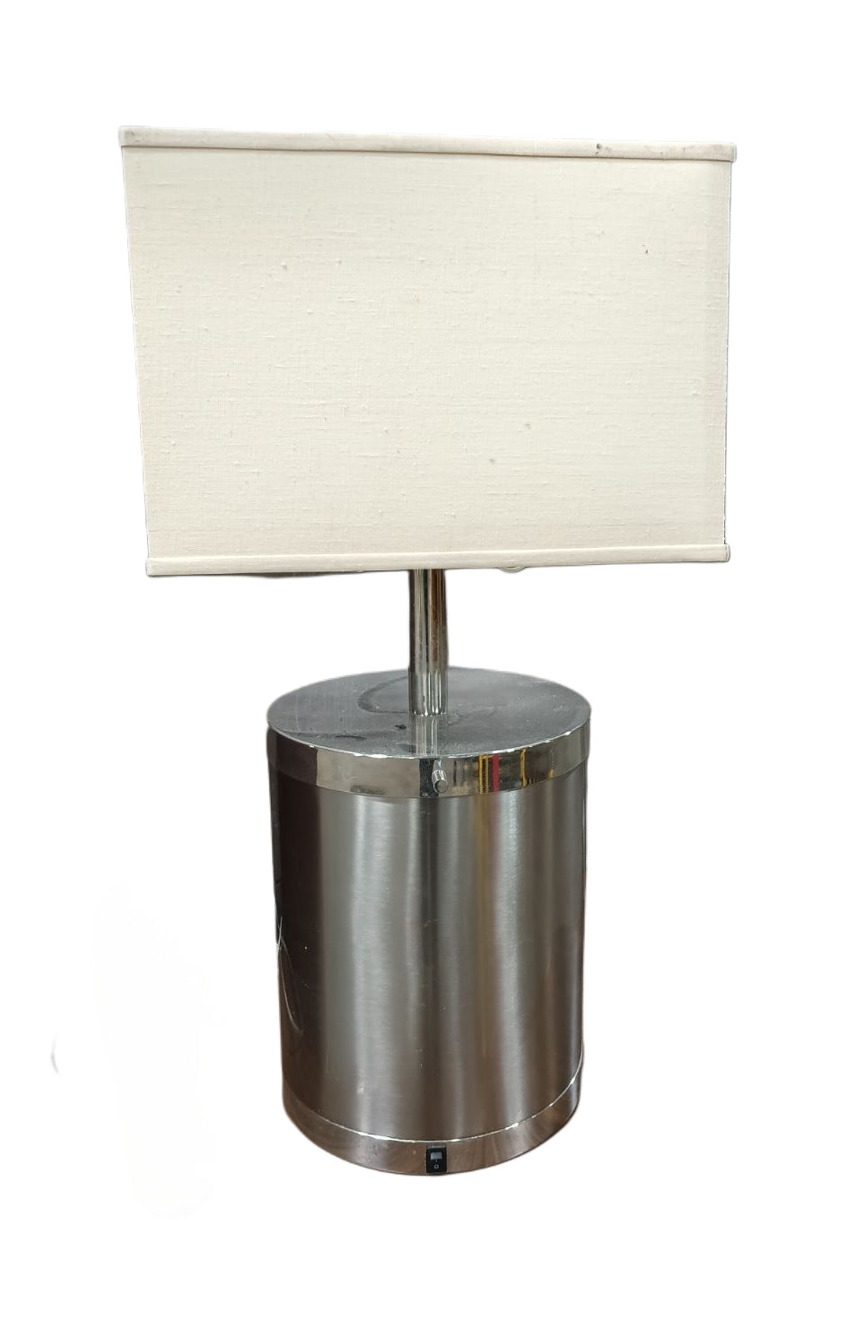 Silver Drum Lamp