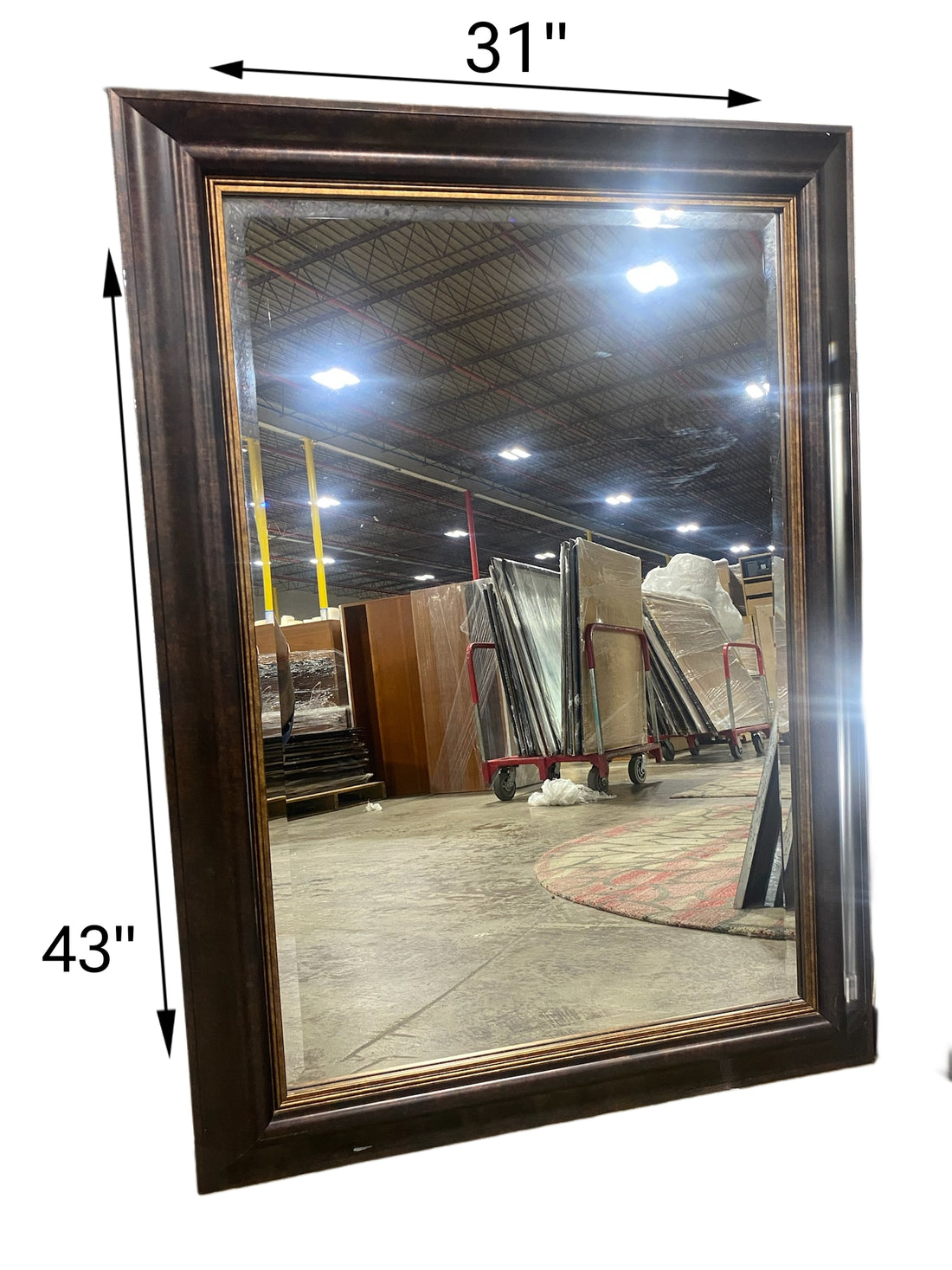 31 X 43 Brown/Bronze Trim Mirror