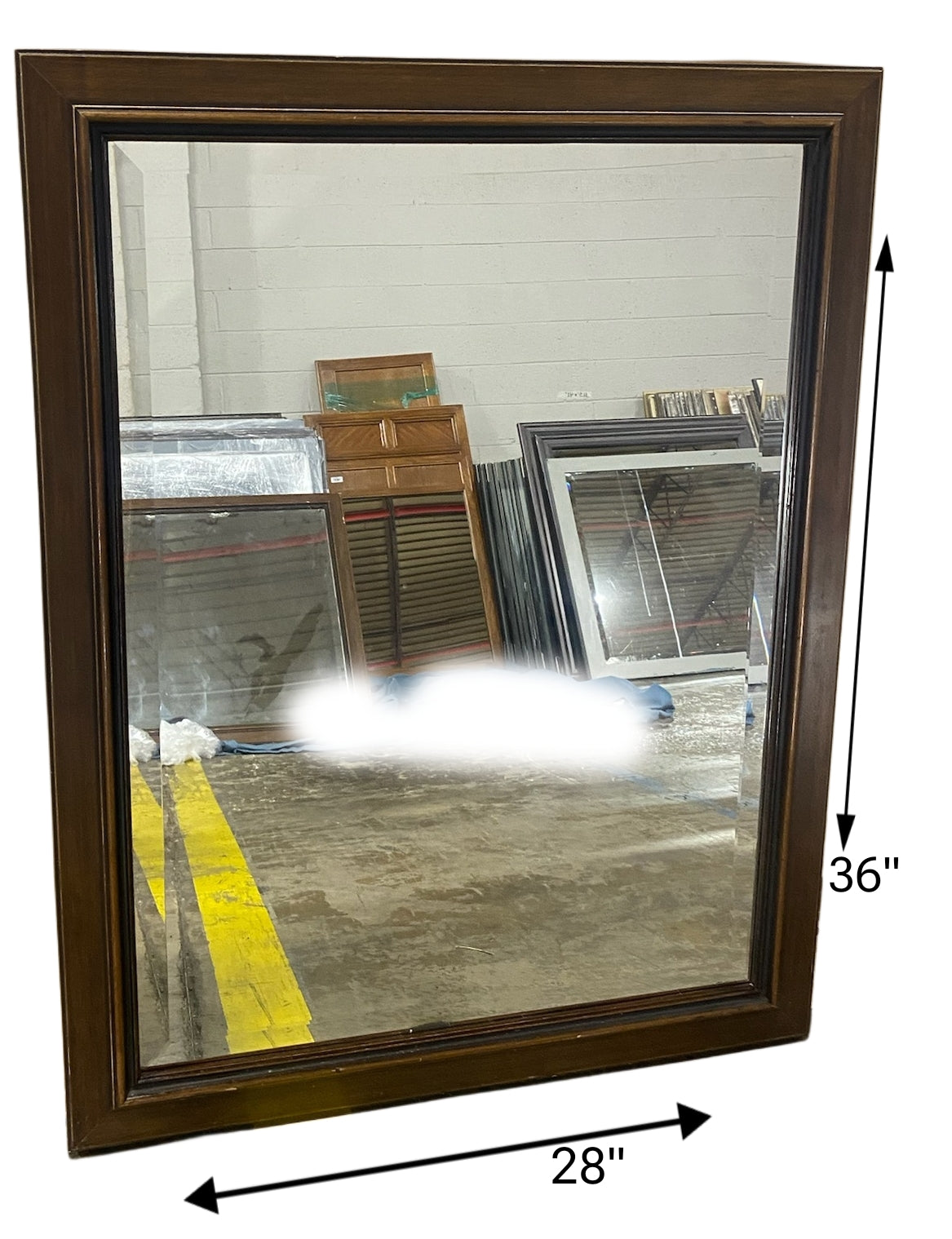 28 X 36 Brown Mirror