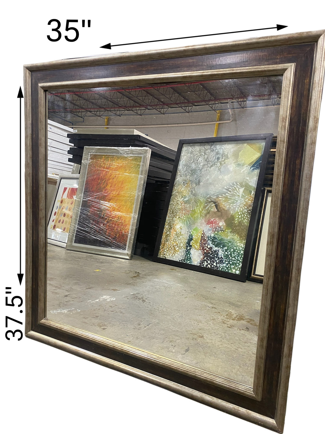 37 1/4" X 44 1/4" Double Bronze Trim Mirror