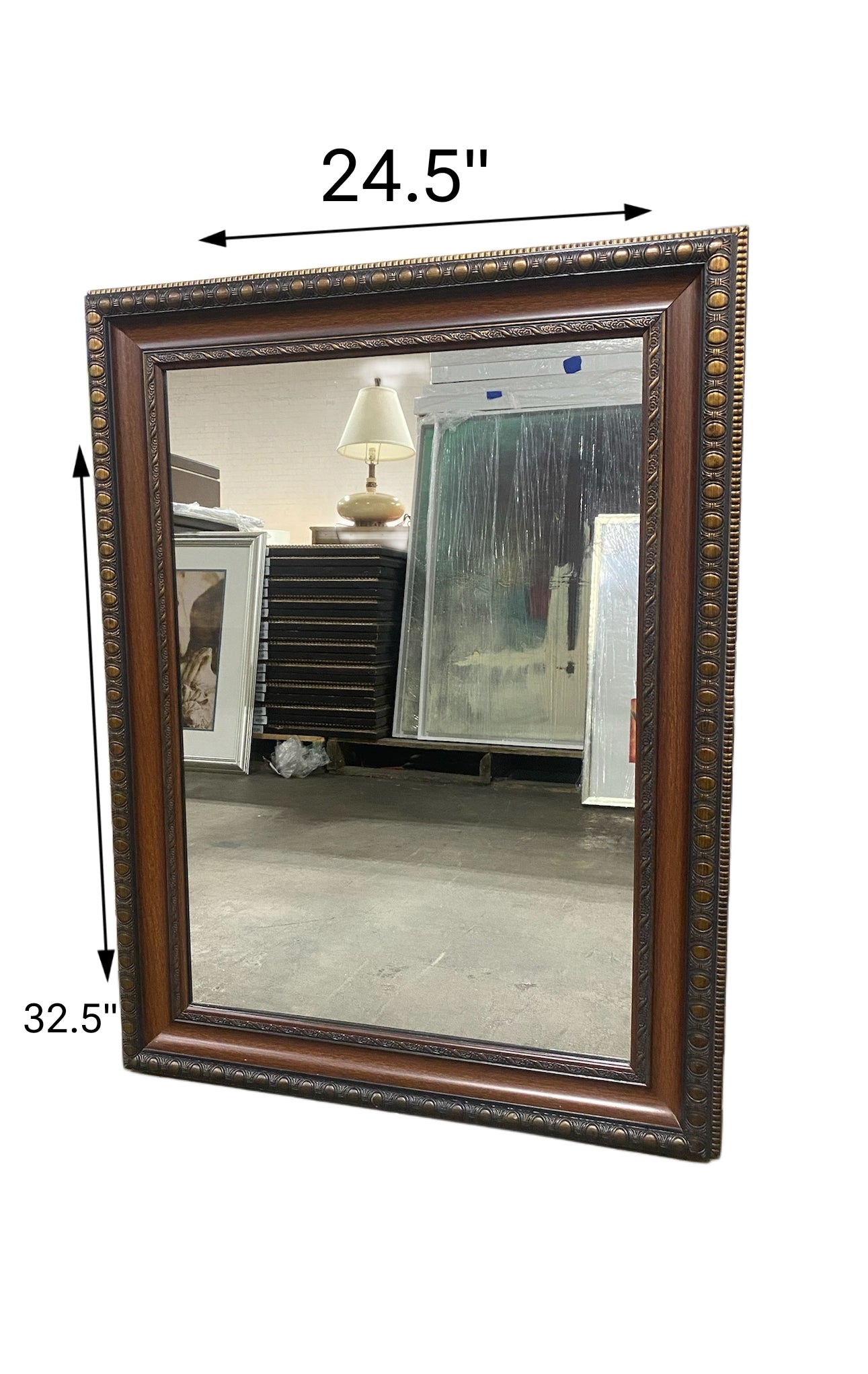 Small Bronze Dot Trim Mirror