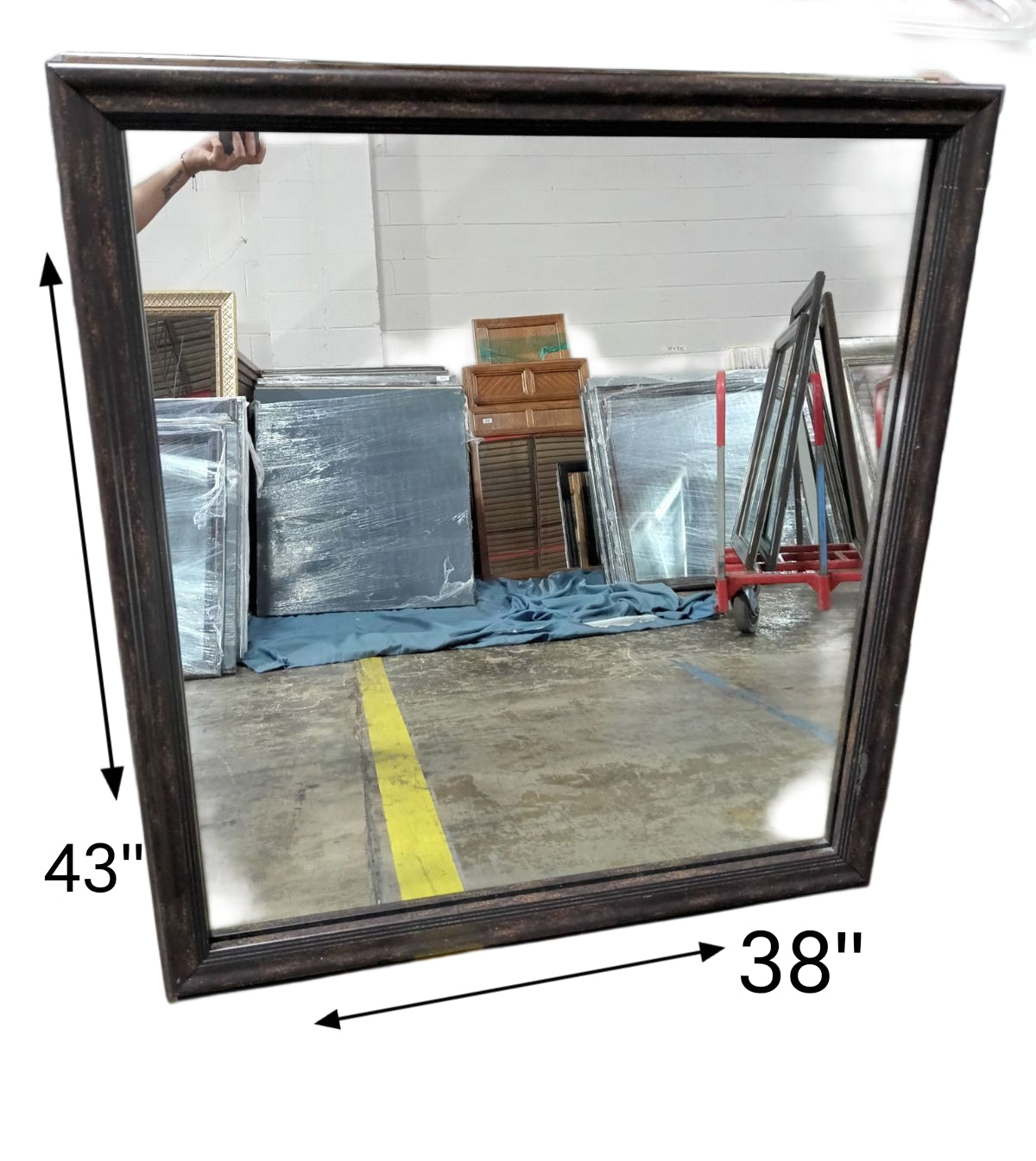 38 X 43 Brown/Beige Blend Mirror- L